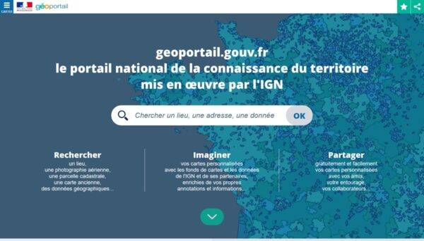 Geoportail.gouv.fr - Il portale nazionale per la conoscenza del territorio francese