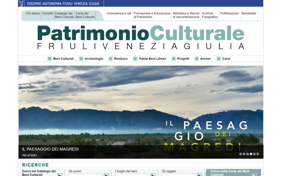 Il patrimonio culturale della regione Friuli Venezia Giulia