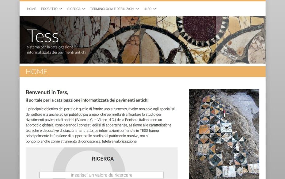 TESS, il database dei pavimenti antichi della penisola italiana