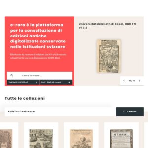 E-rara, il luogo per consultare le edizioni antiche conservate nelle biblioteche svizzere
