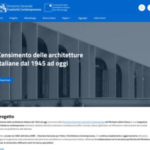 Homepage Censimento architetture italiane 1945 a oggi