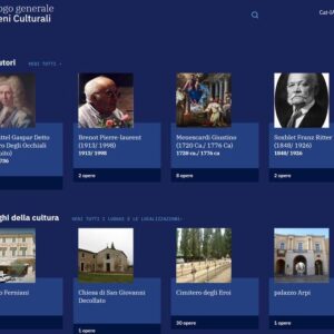 homepage del sito web del catalogo generale dei beni culturali